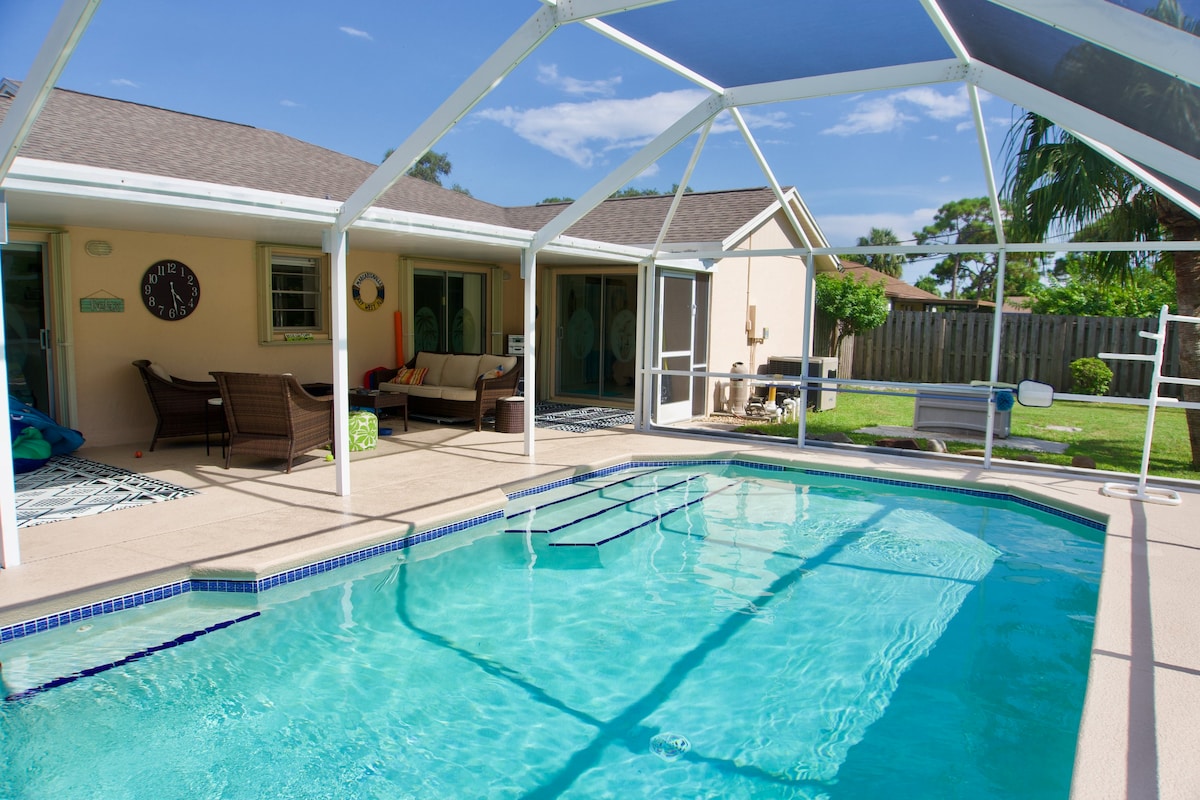 Palm Bay Florida Home With Screened in Heated Pool