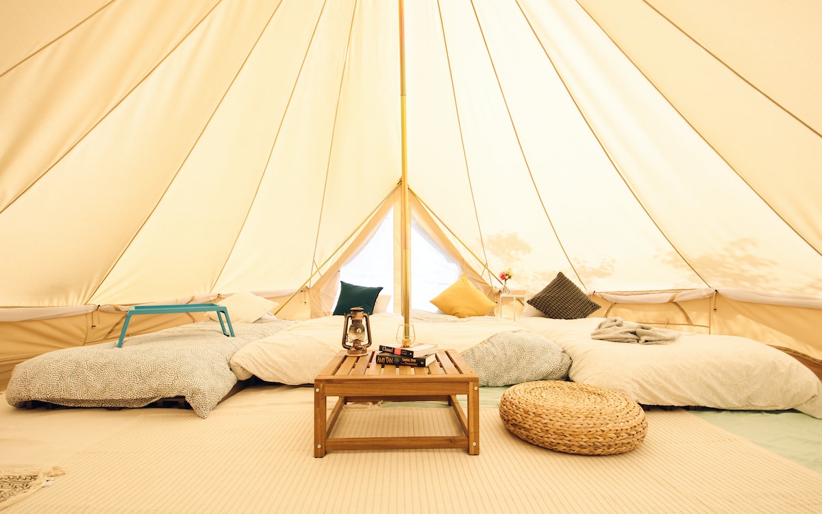 Lovely tents for 4 in Japan's historic countryside