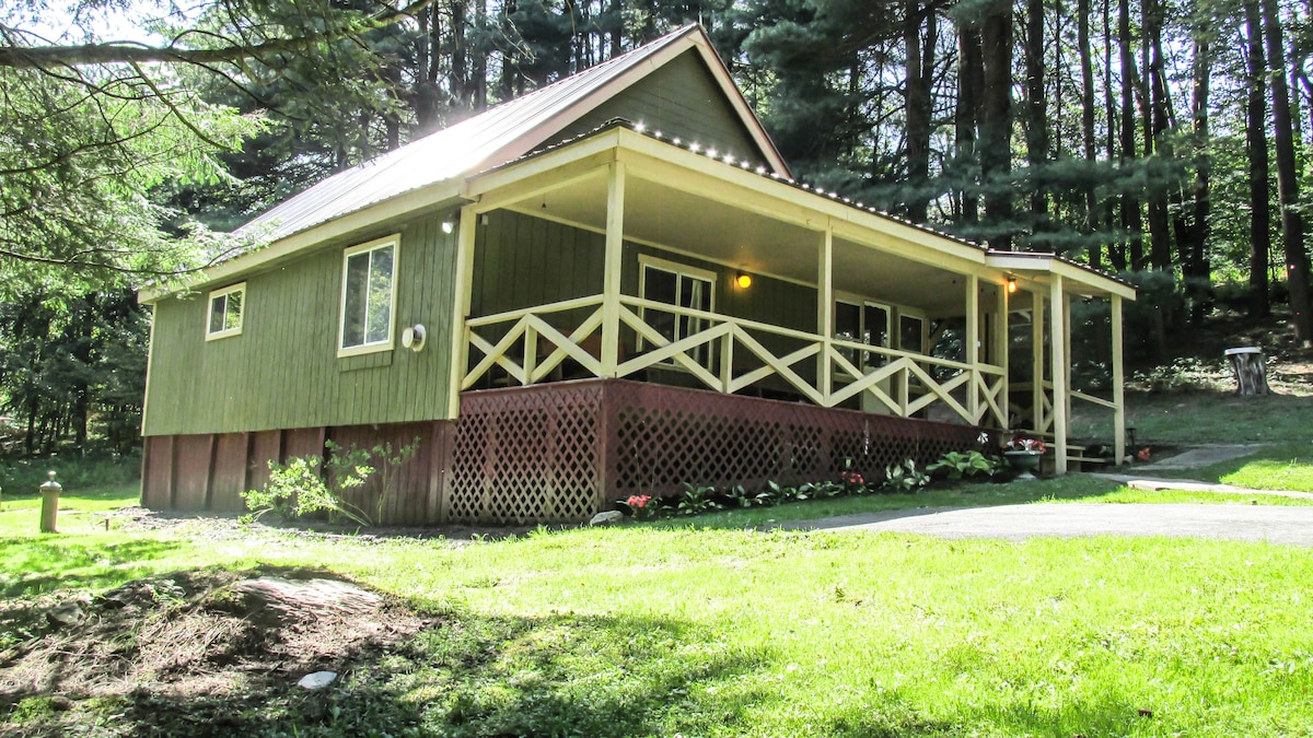 Charming cabin in woods. Pet friendly. Fire pit!