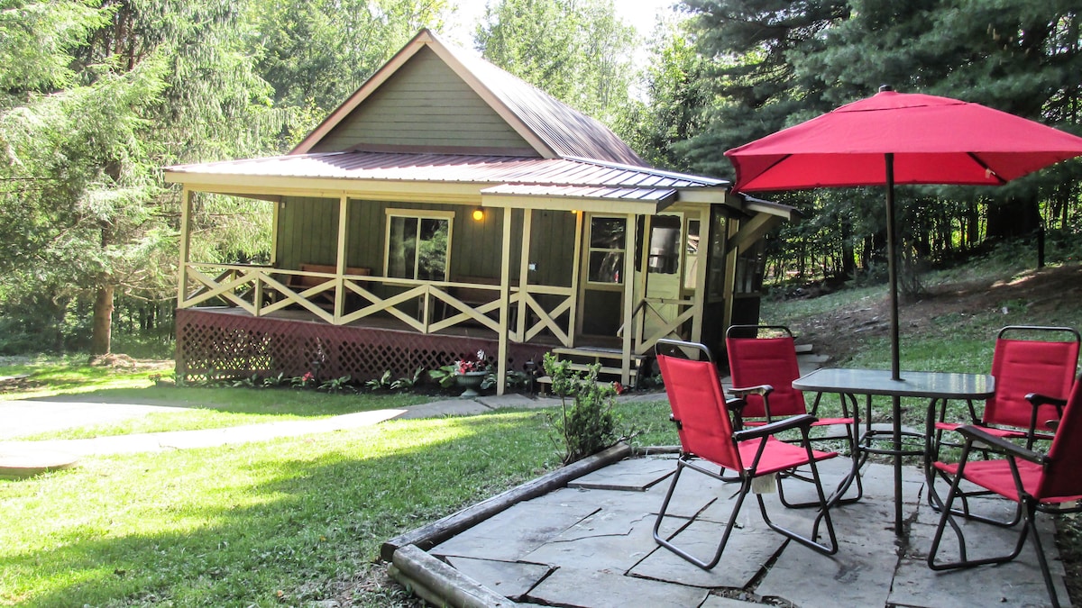 Charming cabin in woods. Pet friendly. Fire pit!