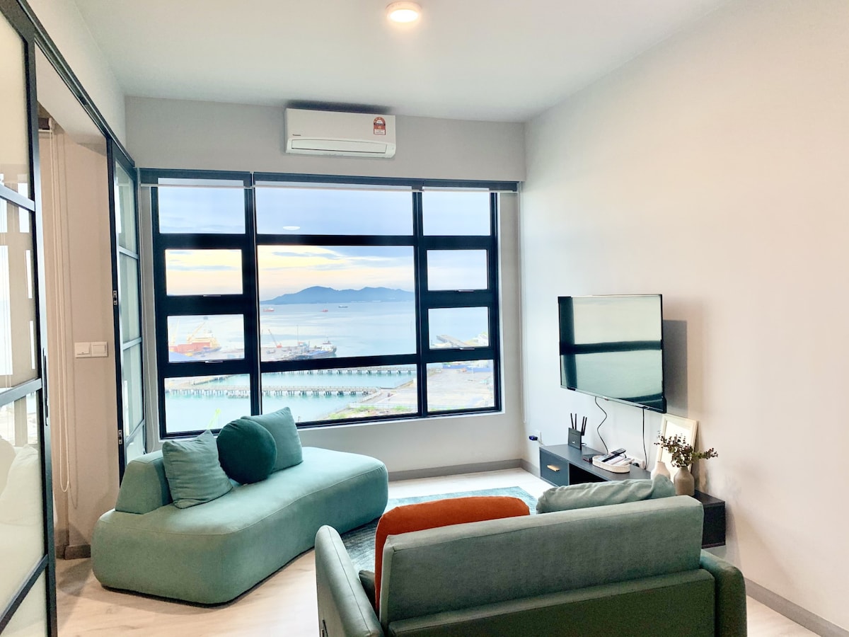 Deco Home 1# Sea View 2BR @Jesselton Quay