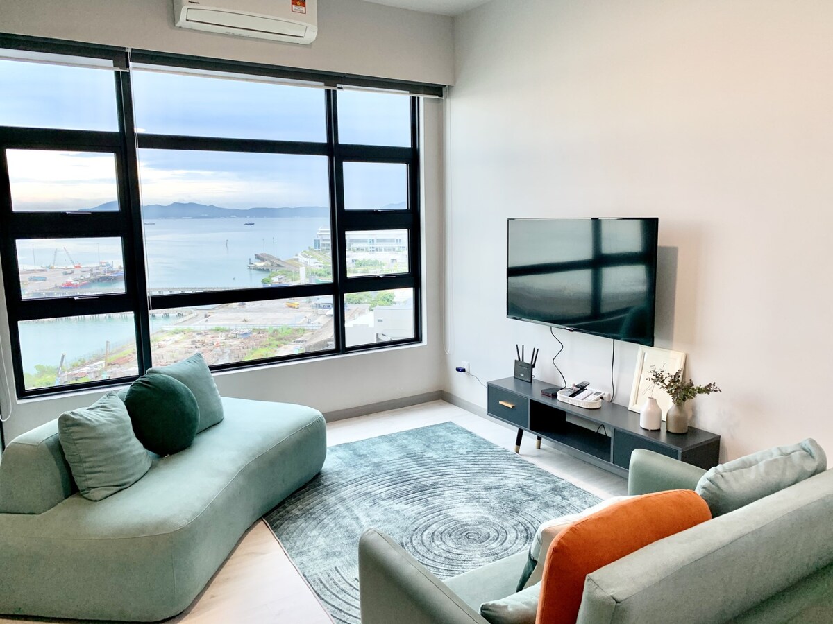 Deco Home 1# Sea View 2BR @Jesselton Quay