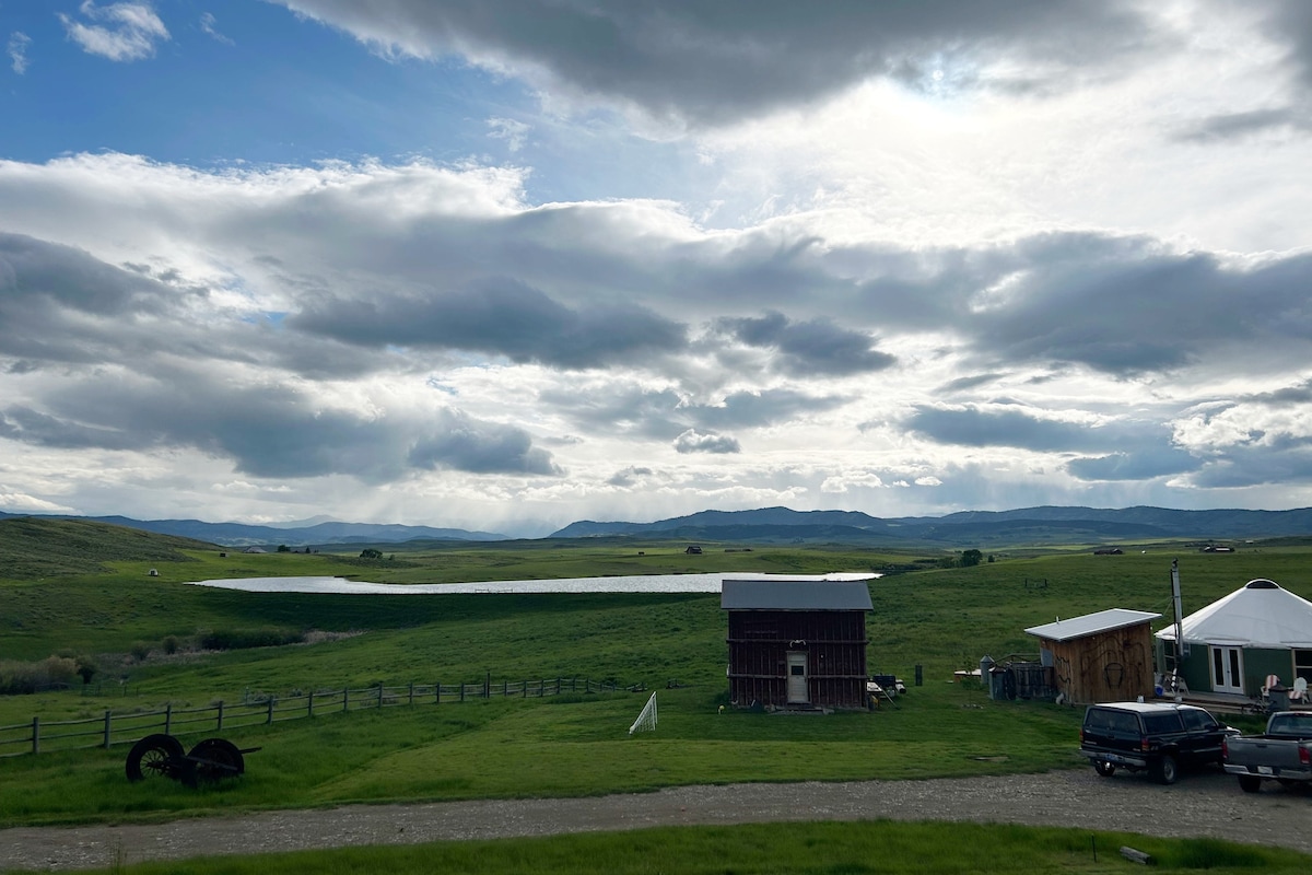 Luxury yurt with private hot tub and sauna