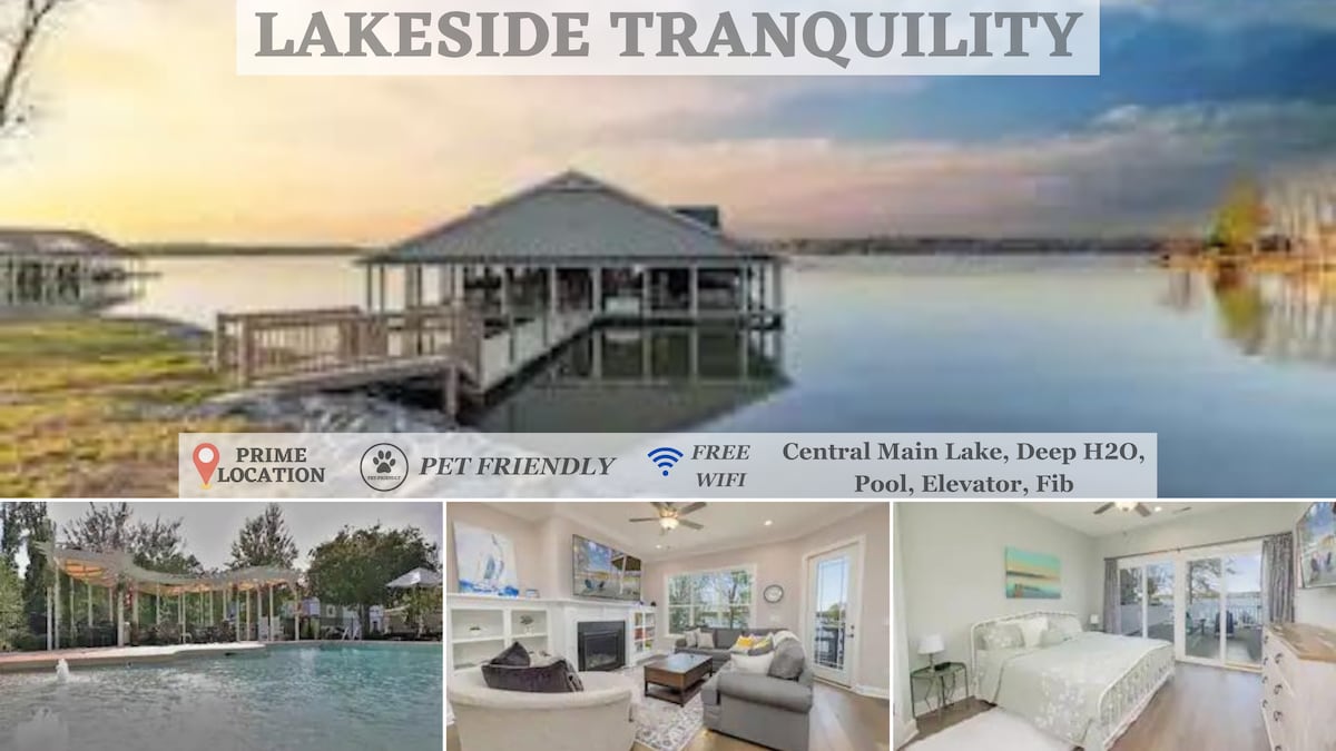 Lakefront Home w/ Pool, Elevator, Pool Table