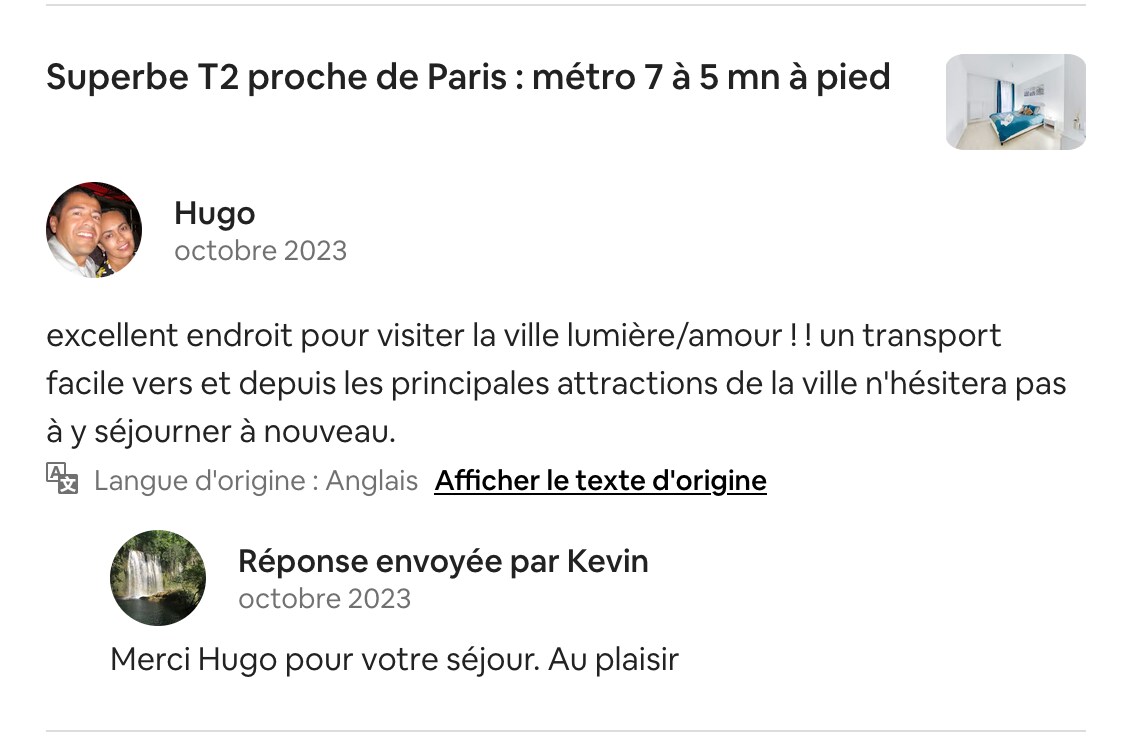 Superbe T2 proche de Paris : métro 7 à 5 mn à pied