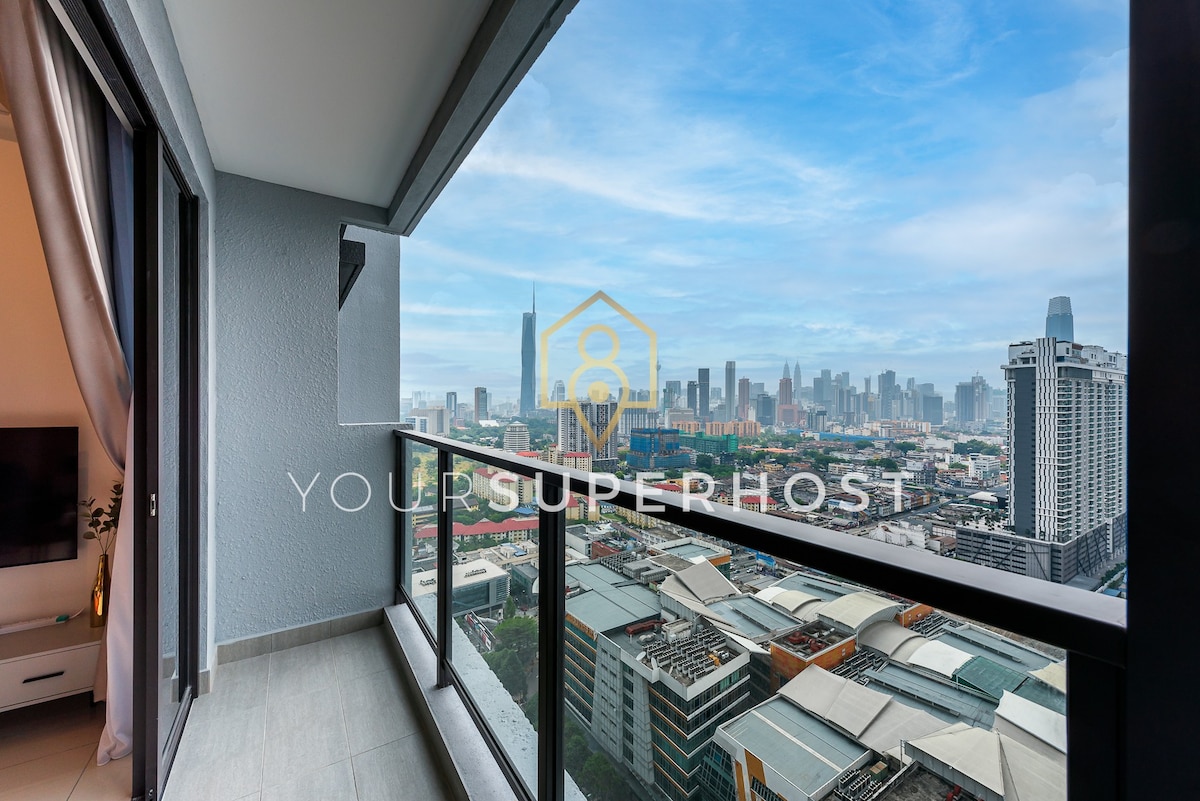 TRX【3Night Offer -5%】2BR Patio W KLCC View|Netflix