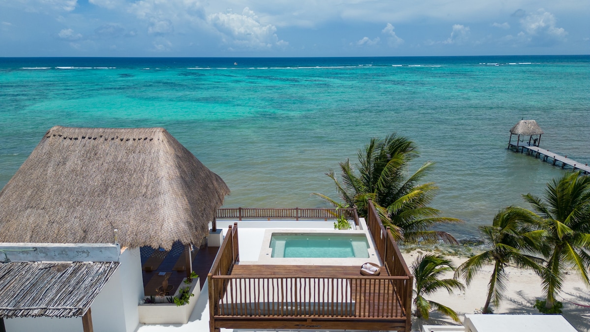 Luxury Beachfront Villa at Tulum for 12+ Guests