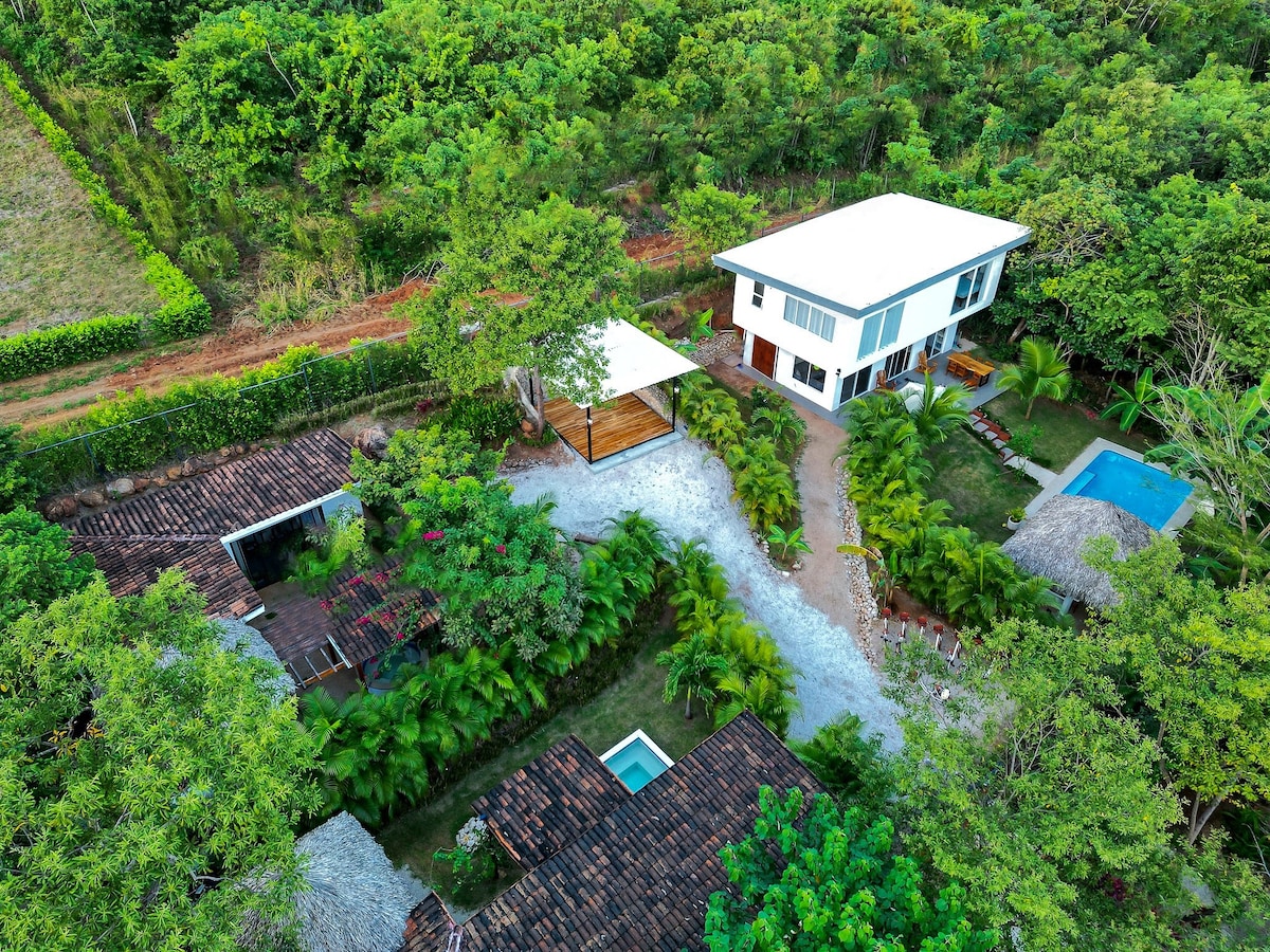 3 Villas in Lush Jungle near Beach -7 Bd, 7.5 Ba