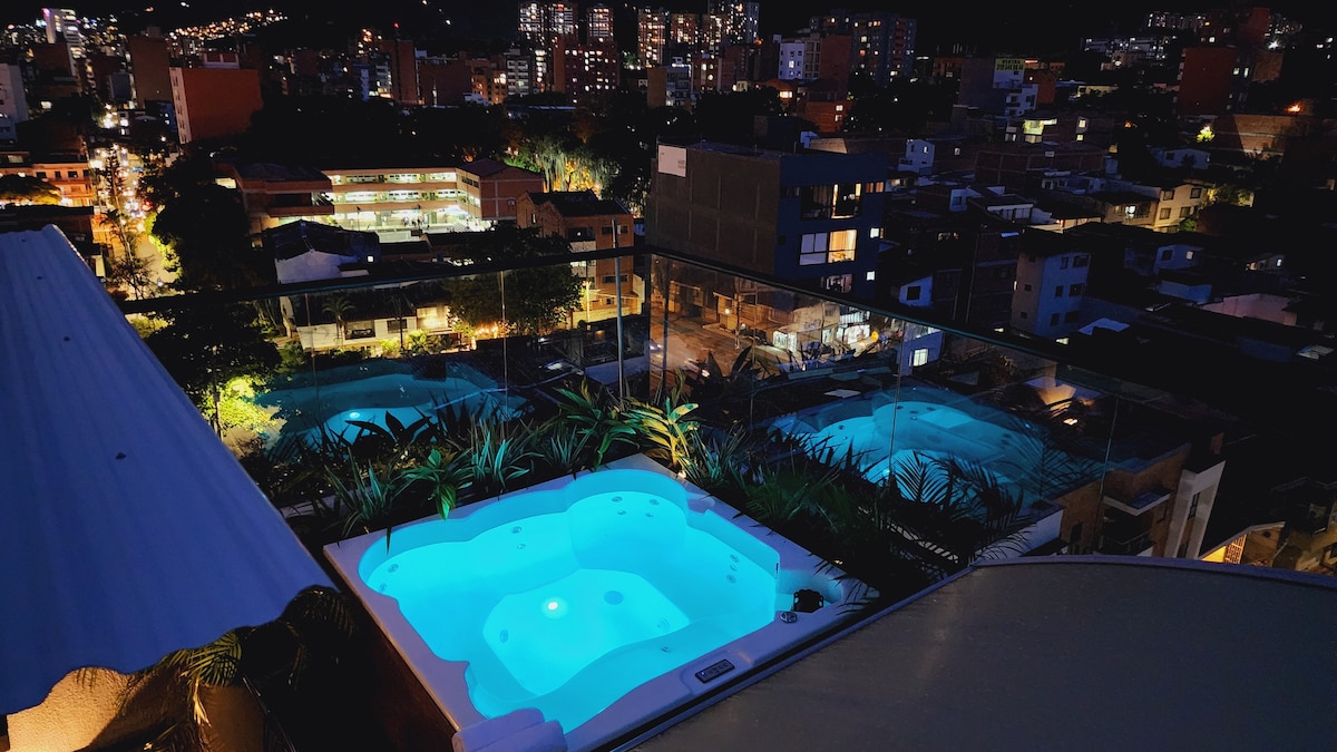 SUITe LUJOSo ,  Rooftop PRIVADo, Jacuzzi, Ac, P5