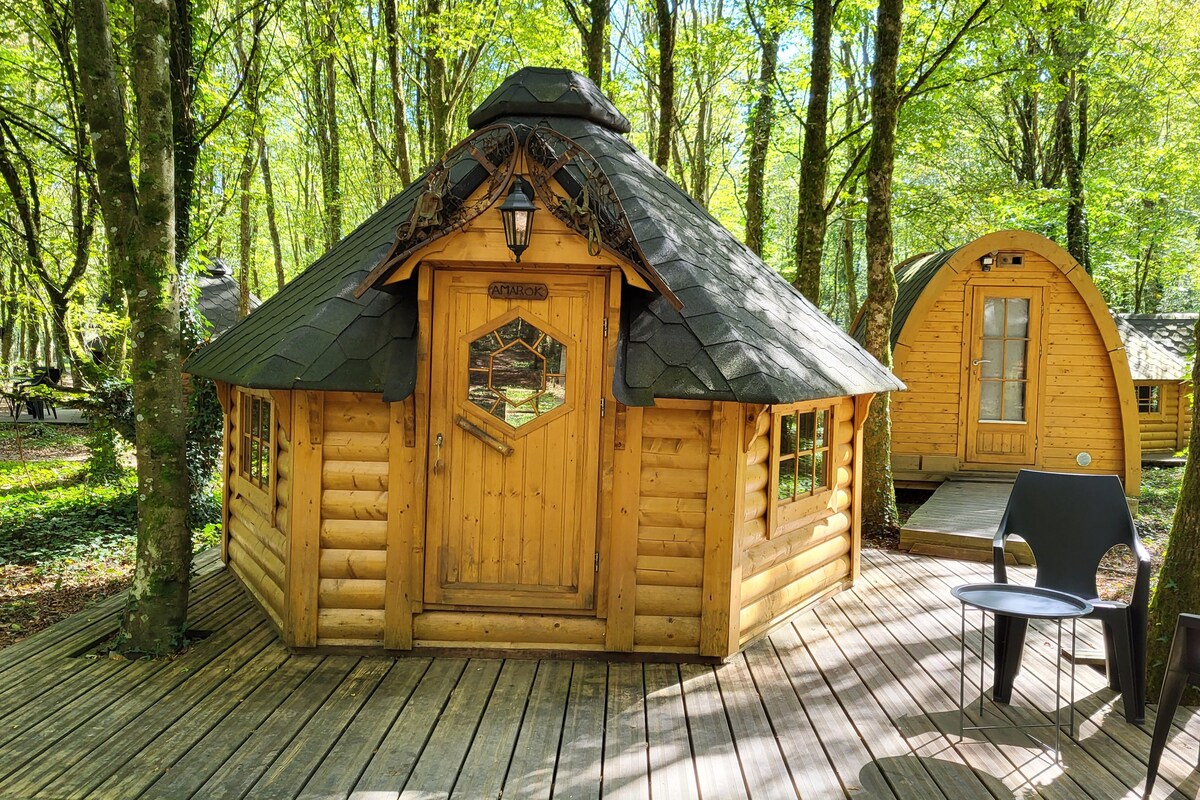 Kota finlandais dans la forêt de Brocéliande