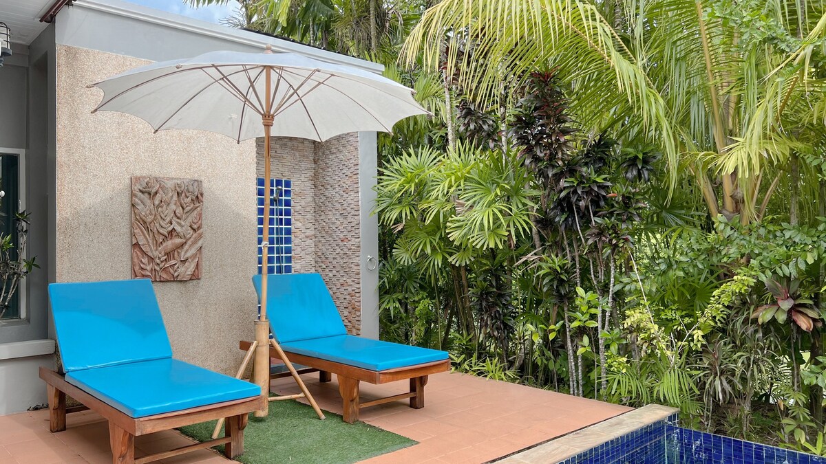 泰式风格2卧室私人泳池别墅，靠近海滩商业区,免费接机