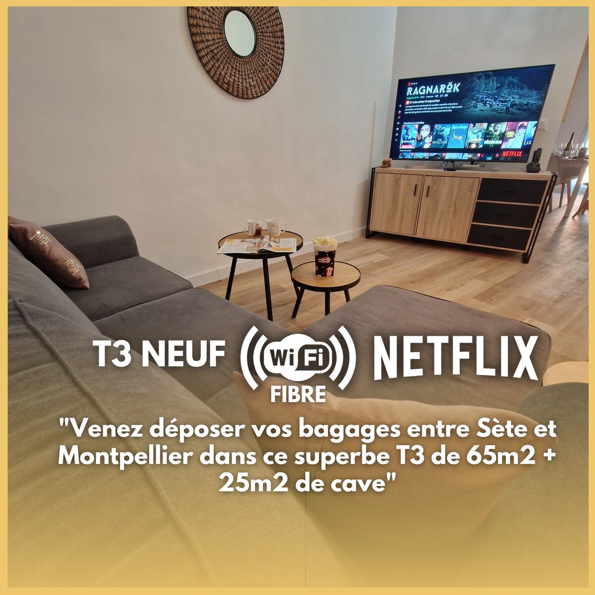 T3 Neuf 65m2+ Cave 25m2*Quartier calme