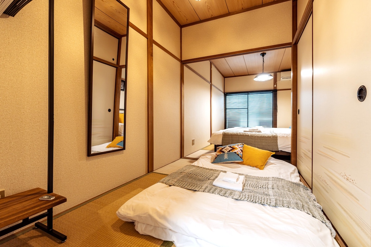 Kyobashi sta 5min：Japanese-style room！55㎡/3LDK/8P