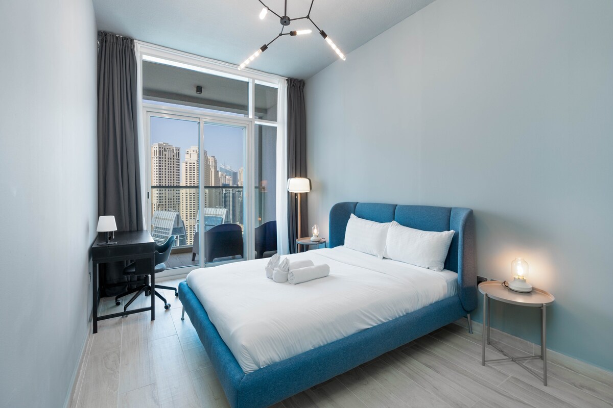 豪华高层2卧室公寓-迪拜码头！
