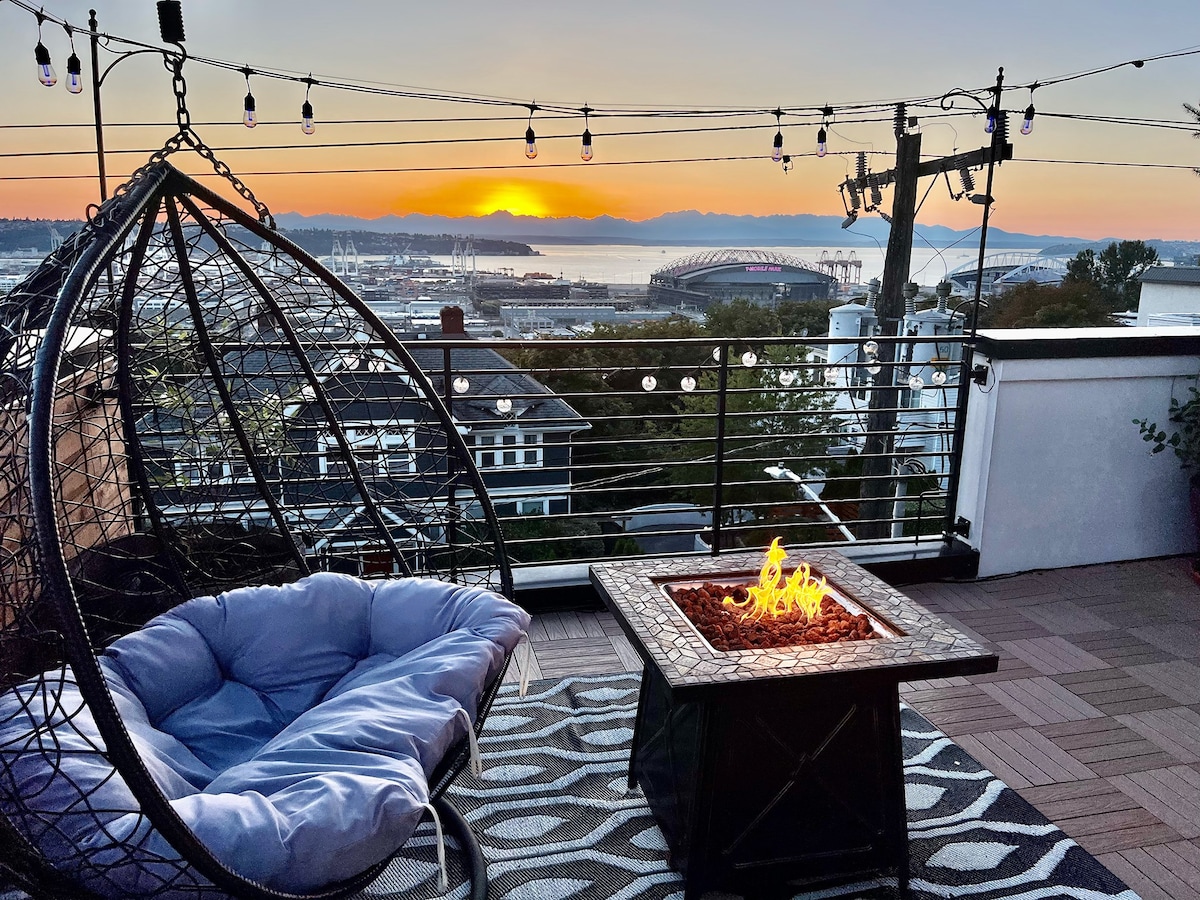 Sunsets, Mountains and Bay Views, Rooftop Delight!