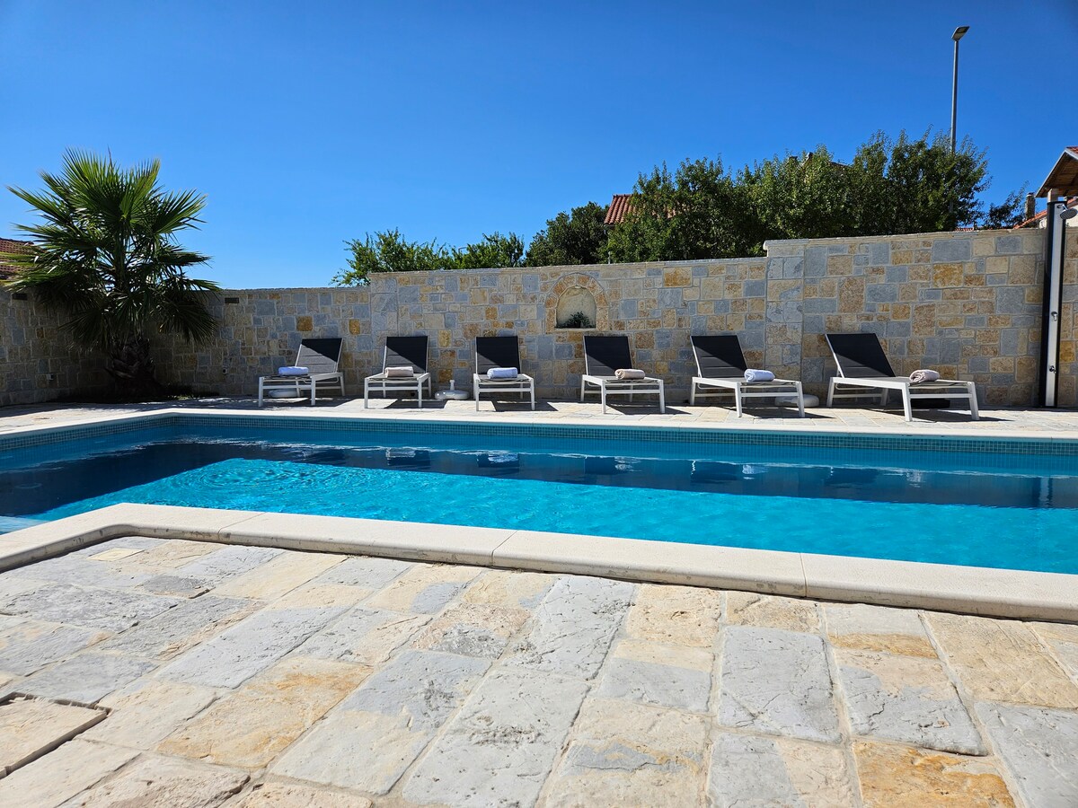 Villa Sara with a heated pool