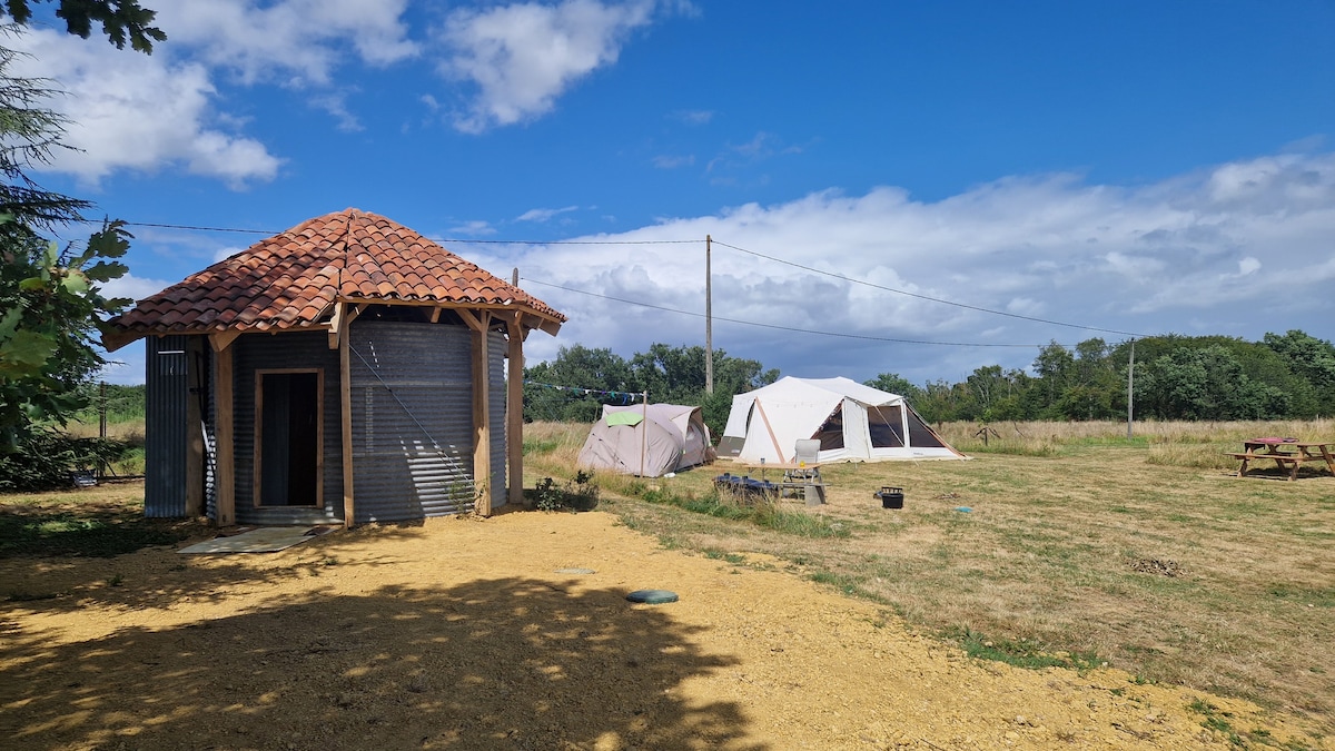 Kampeerplekken bij boerderij