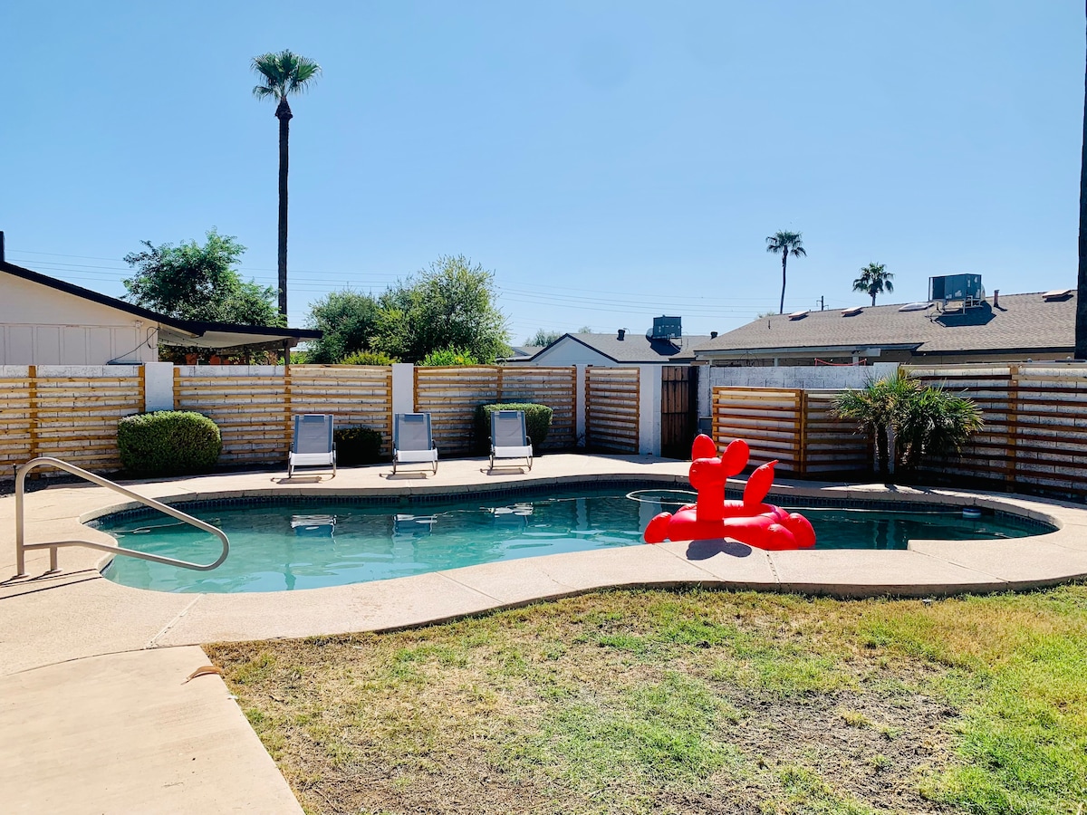 No Clean Up Modern 3 bdrm Pool Old Town Scottsdale