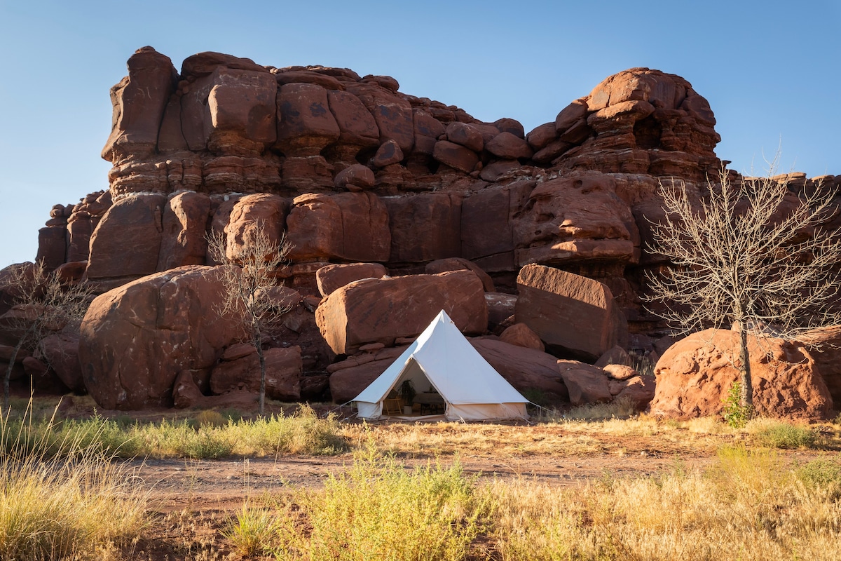 Glamping Family Tent #2 @ Private Moab Ranch