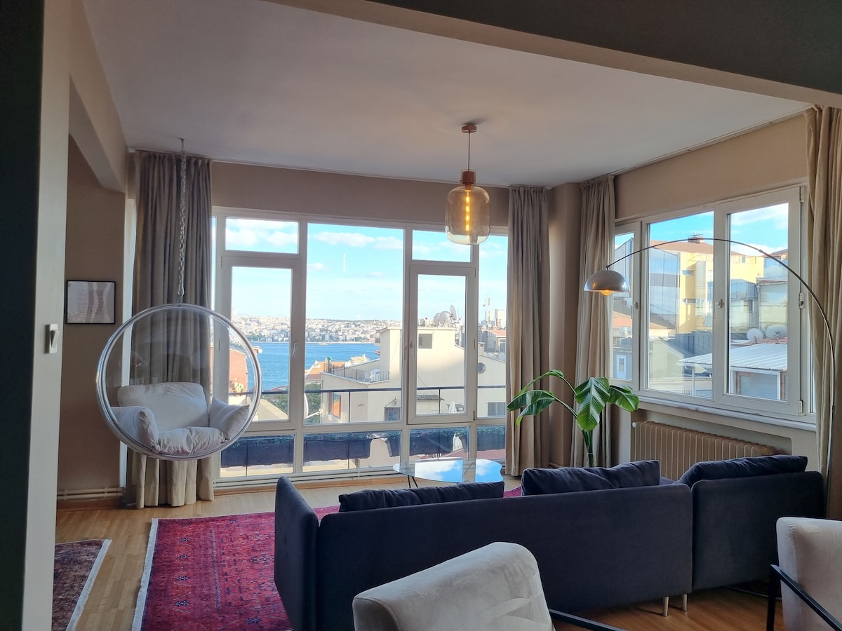 Bosphorus View 2 Bedroom Stylish Flat in Taksim