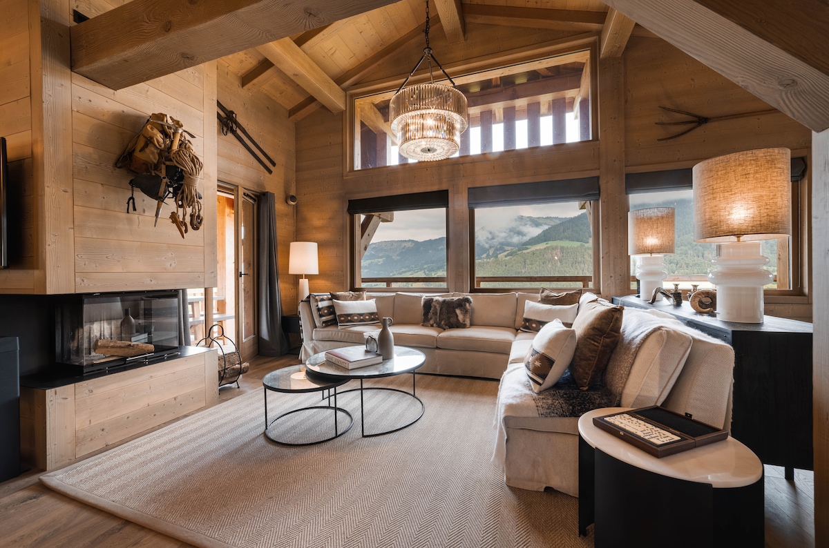 Luxury Megève Chalet for 8 with Mountain Jacuzzi