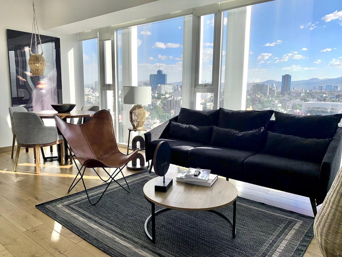 Luxury in Condesa: A/C+14th Floor+Incredible Views