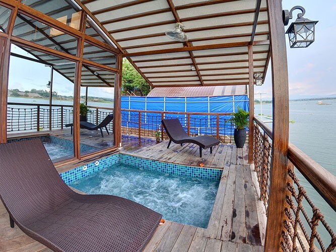 Riverfront Stilt Glass Cabin w/ Mini Pool