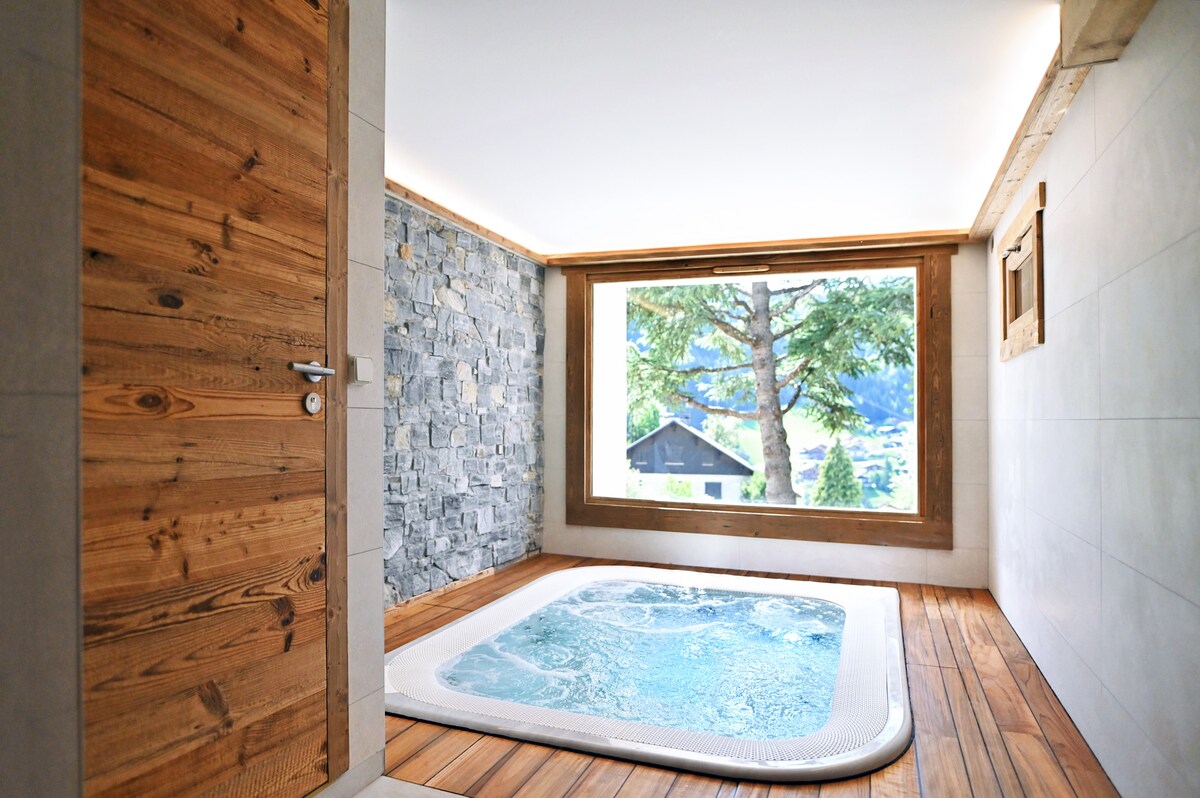 chalet le refuge ski in-out+spa