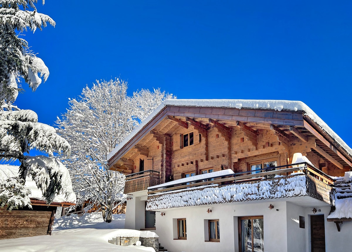 chalet le refuge ski in-out+spa