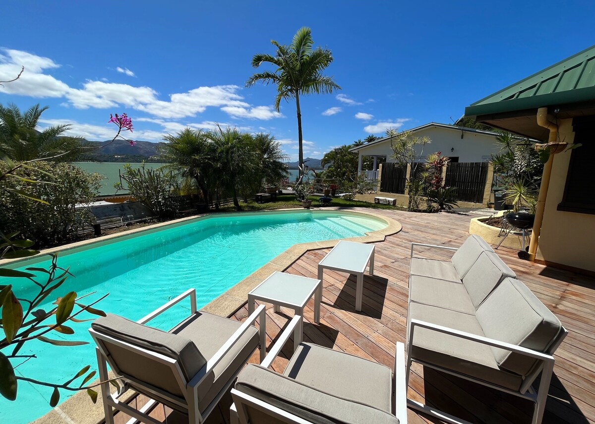 Maison vue mer, piscine sécurisée