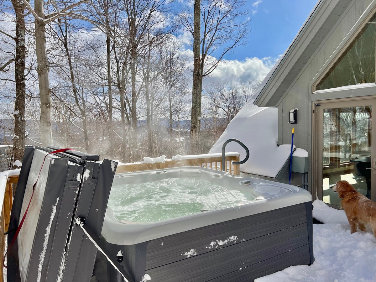 Sugarbush滑雪进出+热水浴缸！