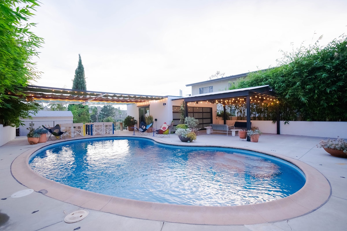 Modern Oasis in Silver Lake, Pool & Fun Game Room