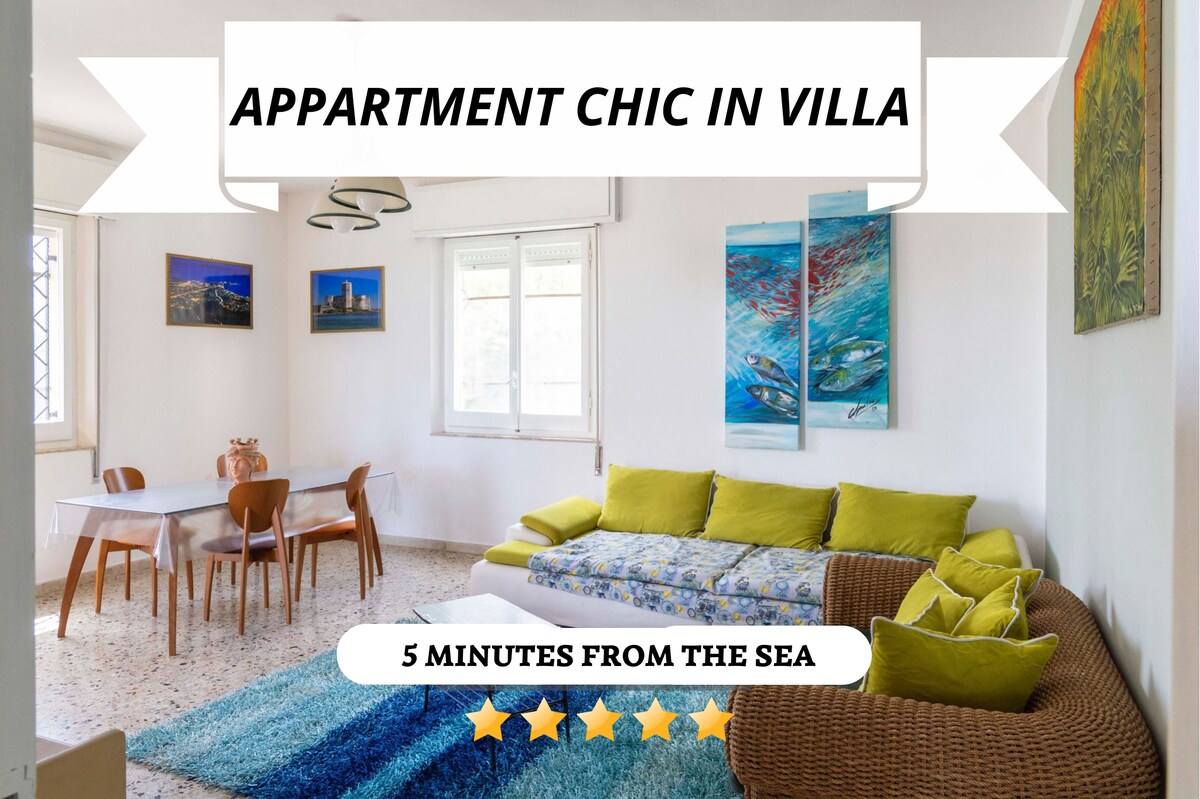 [Stylish Apartment in Villa] 5 Mins from Sea