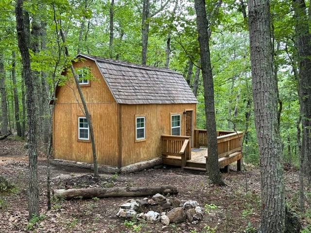 Tiny cabin in the woods