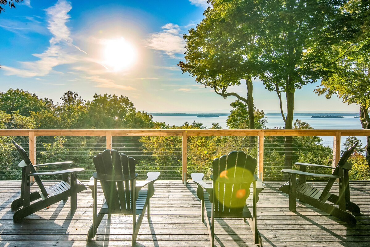 A-Frame with lake views! Close to Burlington!