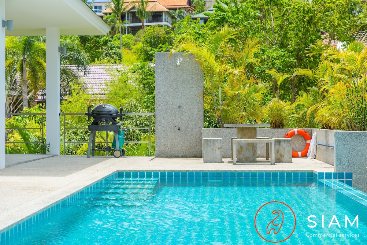 Villa Bann Po 3Br Private Pool & walk to beach