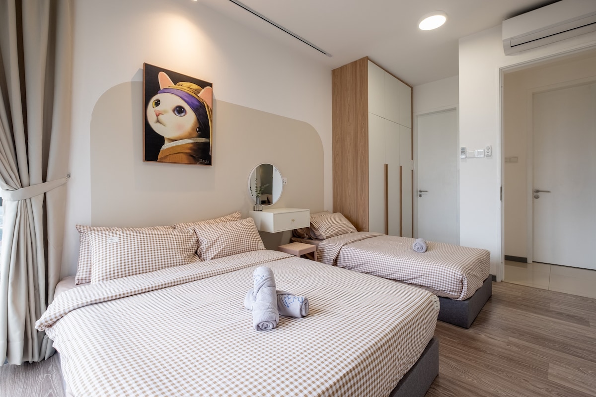 Cozy Home @ United Point 3BR7Pax |泳池| AboveMall |健身房