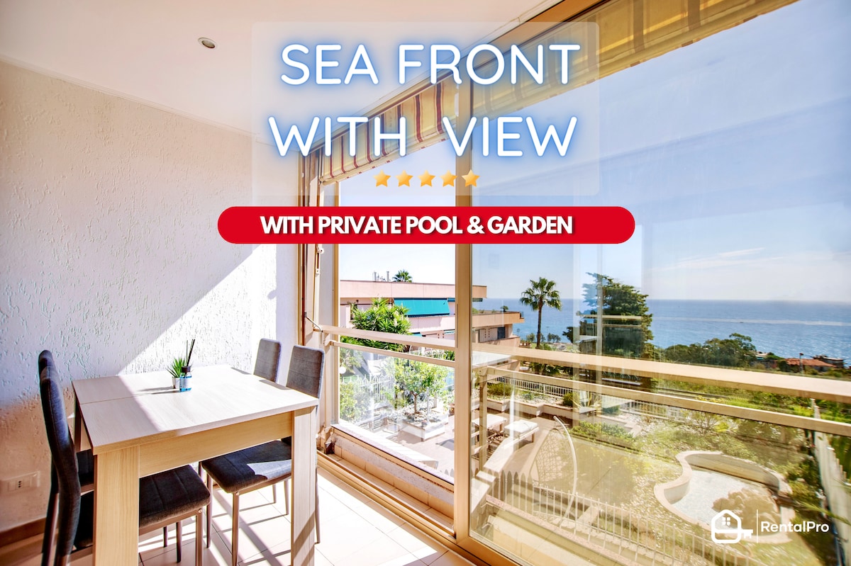 [Free Parking]-Sea View, with Pool & Garden