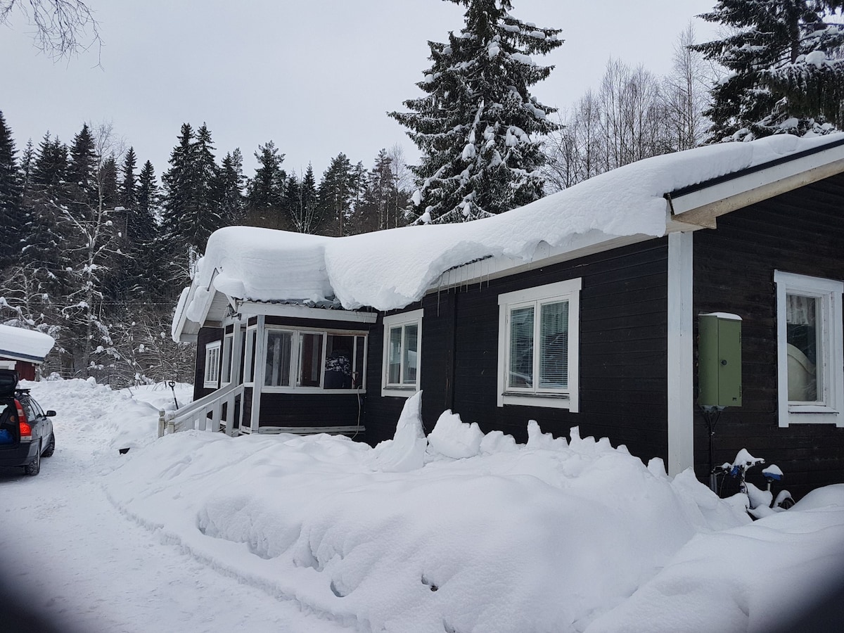 高山房间附近的滑雪小屋