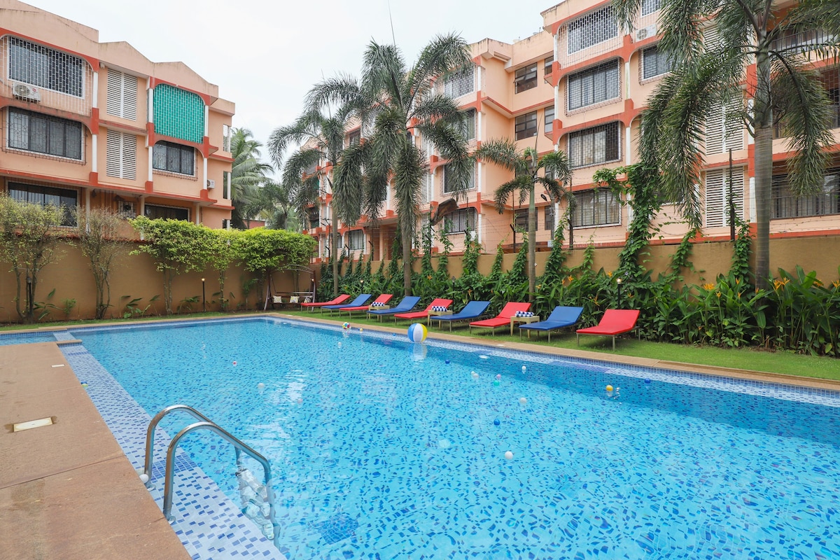 Veera Luxury 2BHK Apt with Pool near Calangute