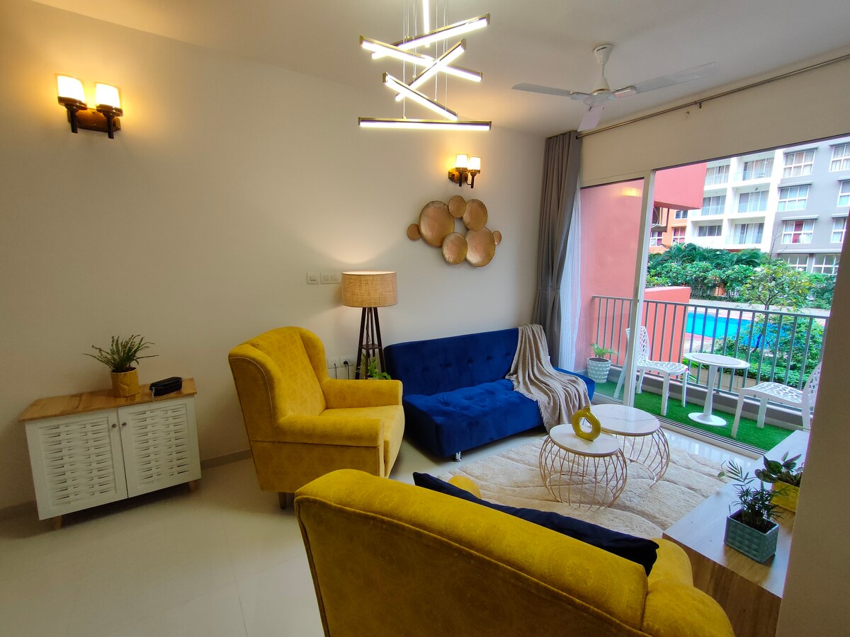 Contemporary 2 BHK | Pool view | Zennova Stays