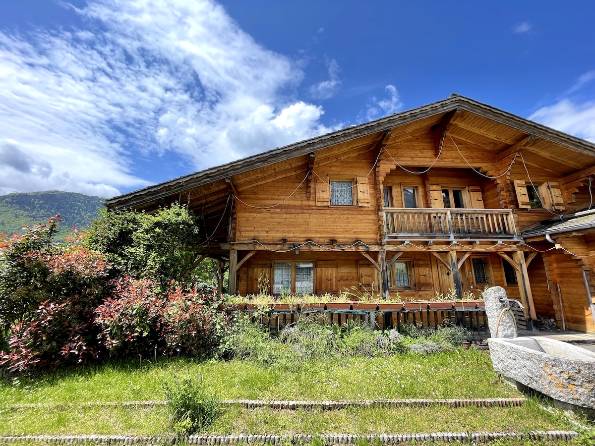 Grand chalet avec vue