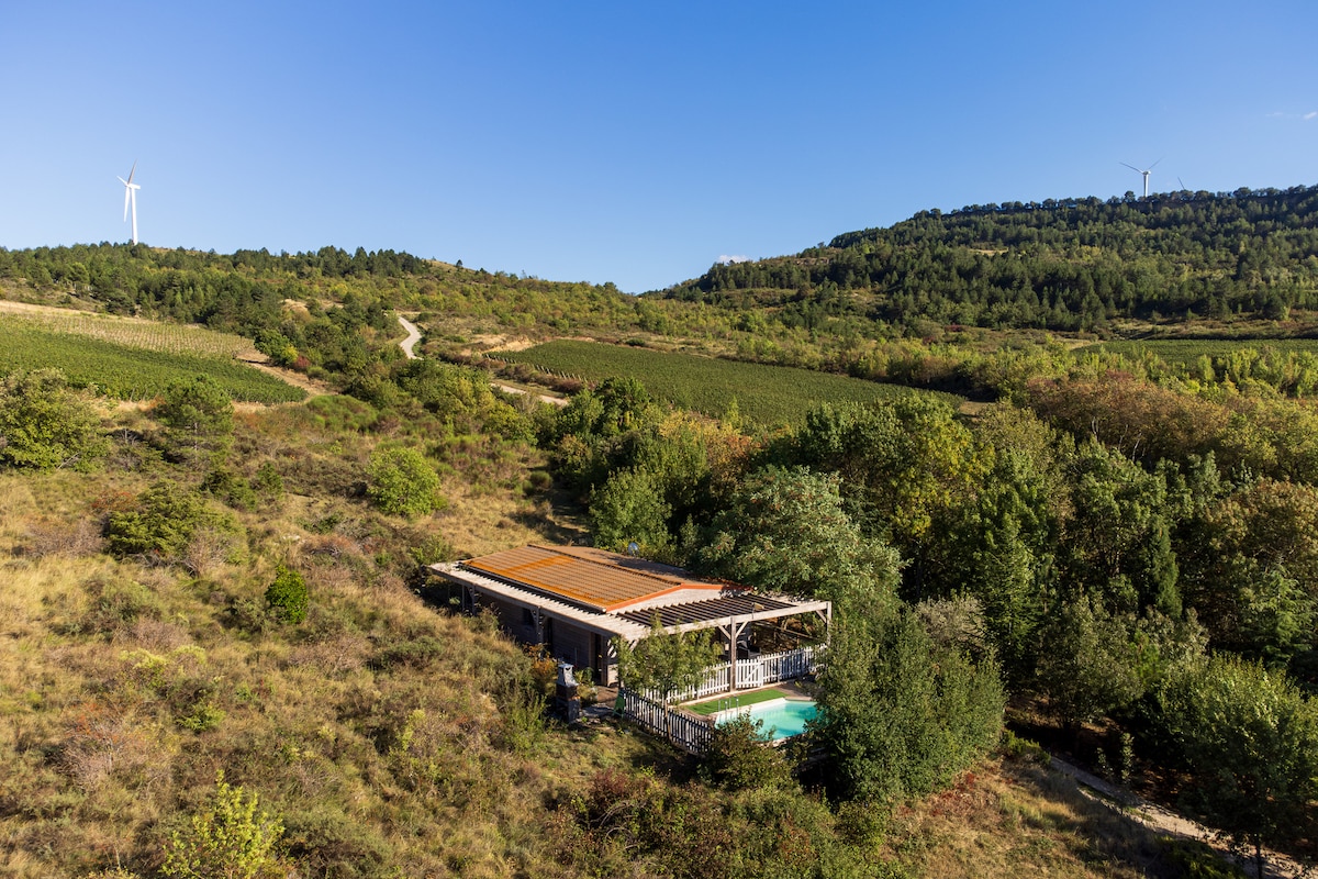 Ecolodge au calme pleine nature, piscine privée