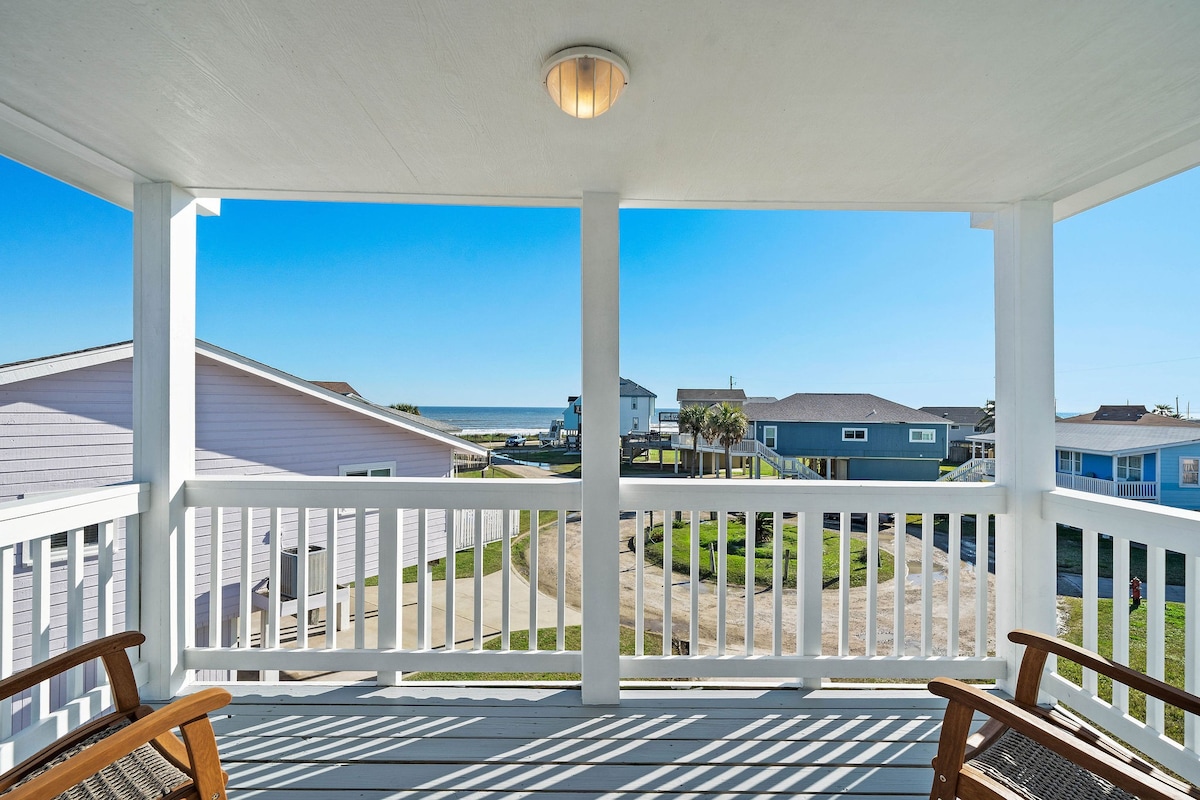 Stunning beach house with ocean views & large deck