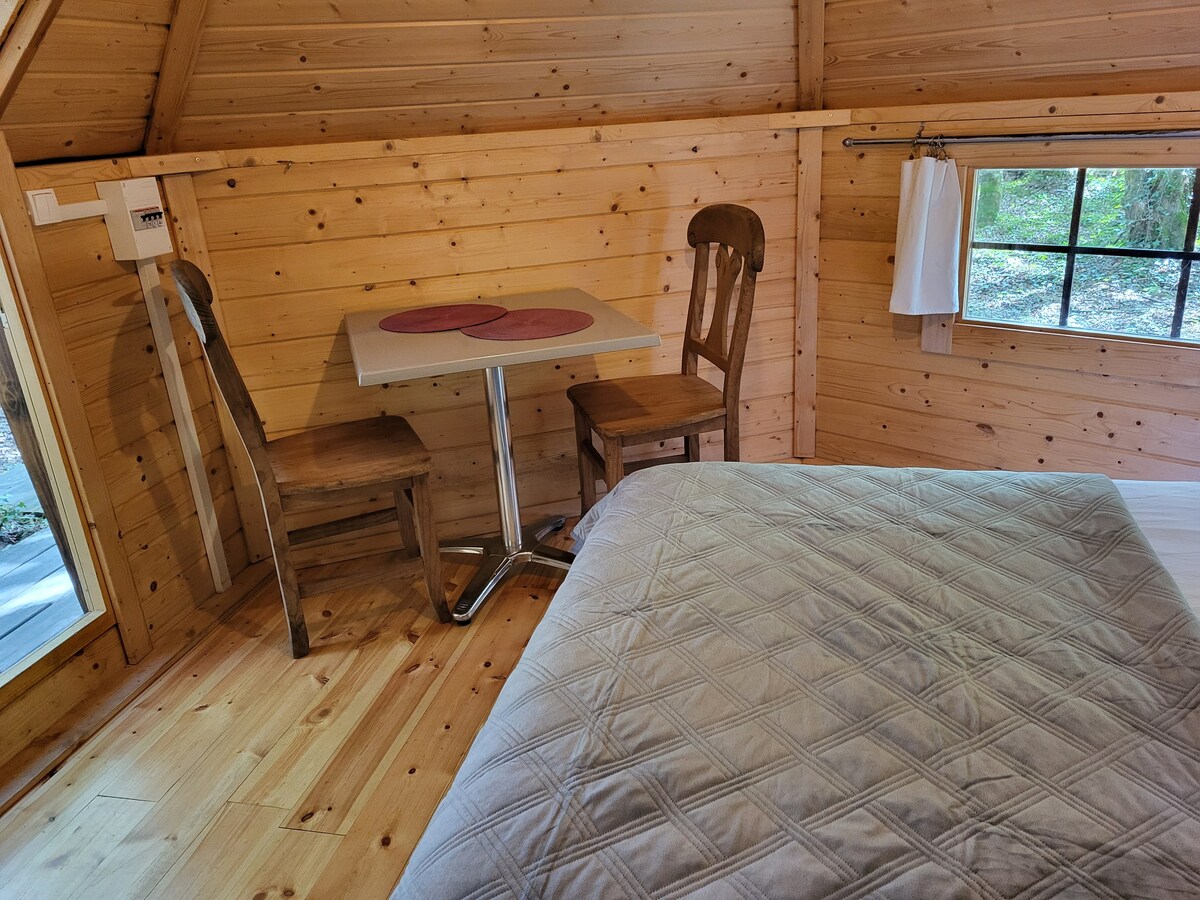 Kota (cabane en bois) dans la forêt de Brocéliande