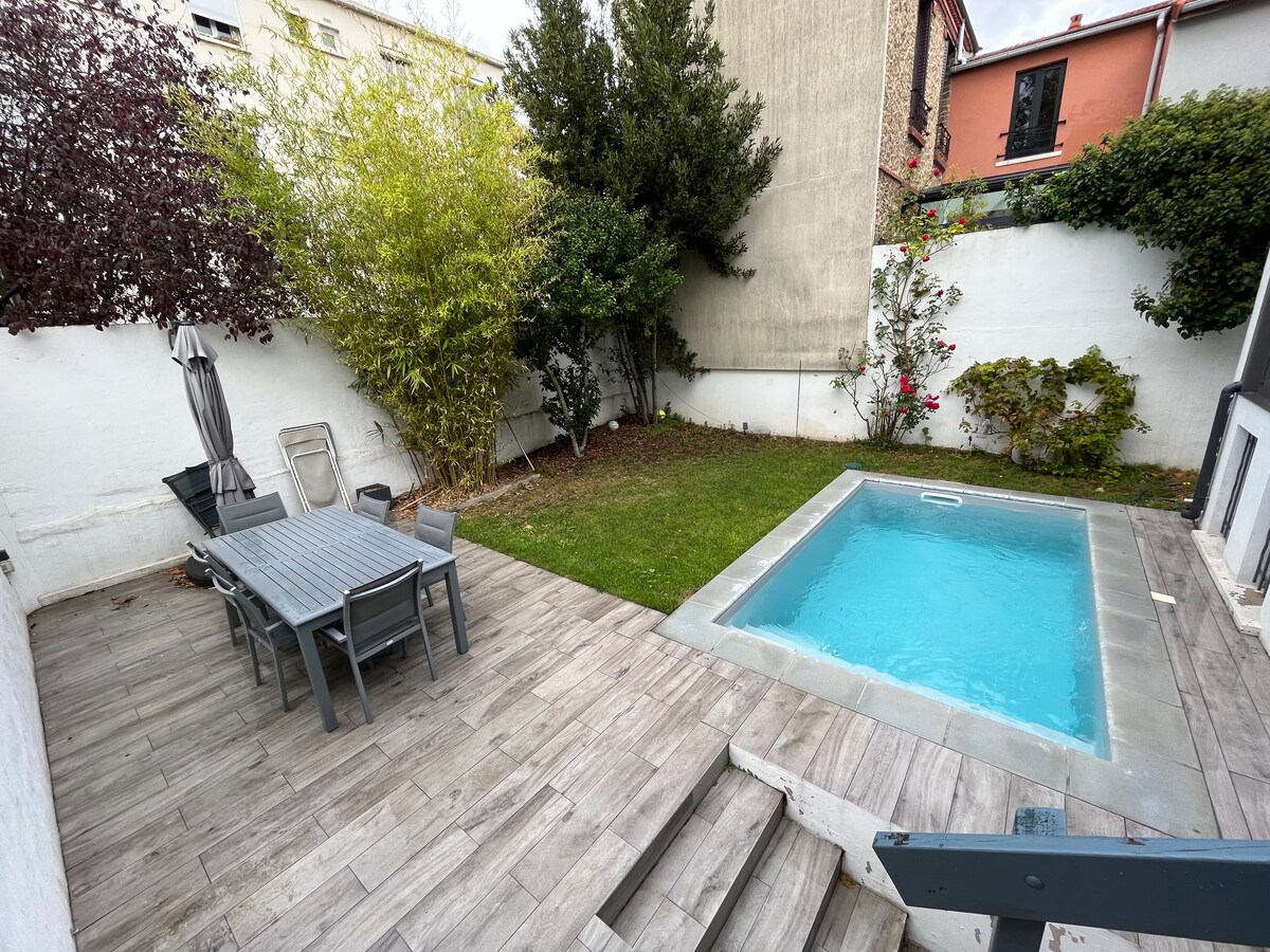 Maison with pool for Paris 2024 in Montreuil