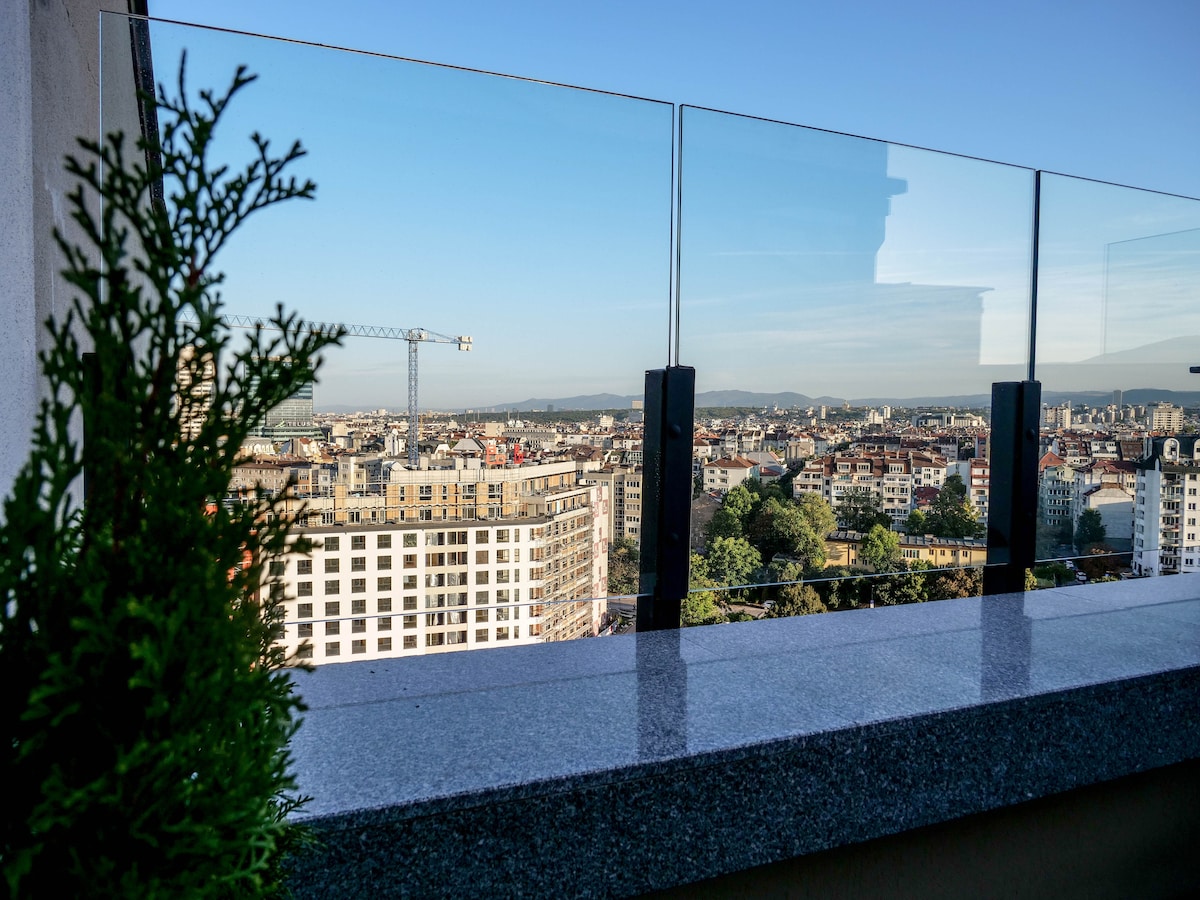 Unique penthouse above the sky of Sofia