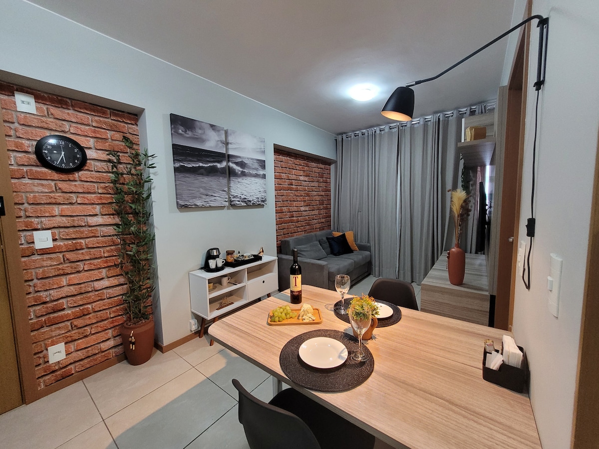 Apartamento Terracota com Ar-condicionado