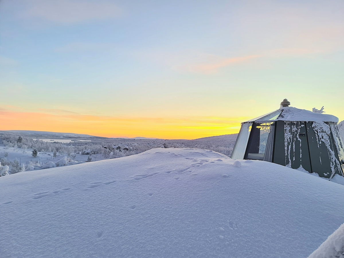 Arctic Glass Igloo in the Lapland.