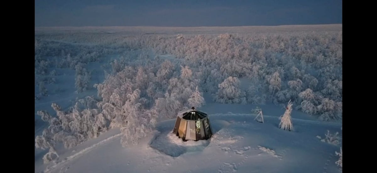 Arctic Glass Igloo in the Lapland.